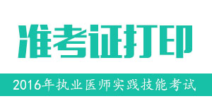 2016年河南洛阳医师资格考试笔试准考证打印
